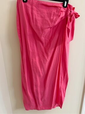 ZARA Wrap Pink Maxi Skirt Size, L